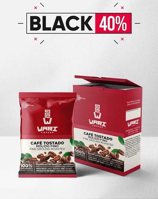 Wari Coffee - Café molido fino (Caja 4 Unid)